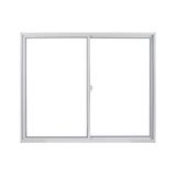 Janela De Alumínio De Correr 100x150cm Vidro Liso Linha Soft Mgm Branco