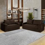 Conjunto Sofá 2 E 3 Lugares Urban Suede/marrom