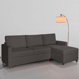 Sofá 3 Lugares Com Chaise Moov Yescasa Cinza