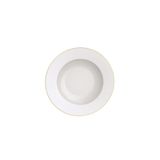 Prato Fundo Filetado Tramontina Elisa Em Porcelana Com Borda Dourada 23 Cm Tramontina