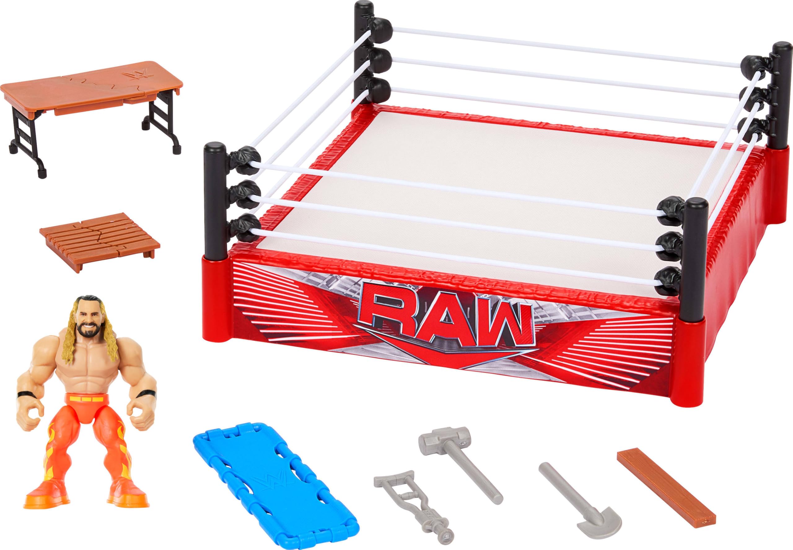 Playset Mattel Wwe Knuckle Crunchers Rebound Ring Com Boneco