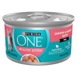 Comida Úmida Para Gatinhos Purina One Pate Grain Frango E Salmão