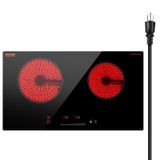 Fogão Elétrico Radiante Vevor 2 Queimadores 24 Polegadas 1800w 120v