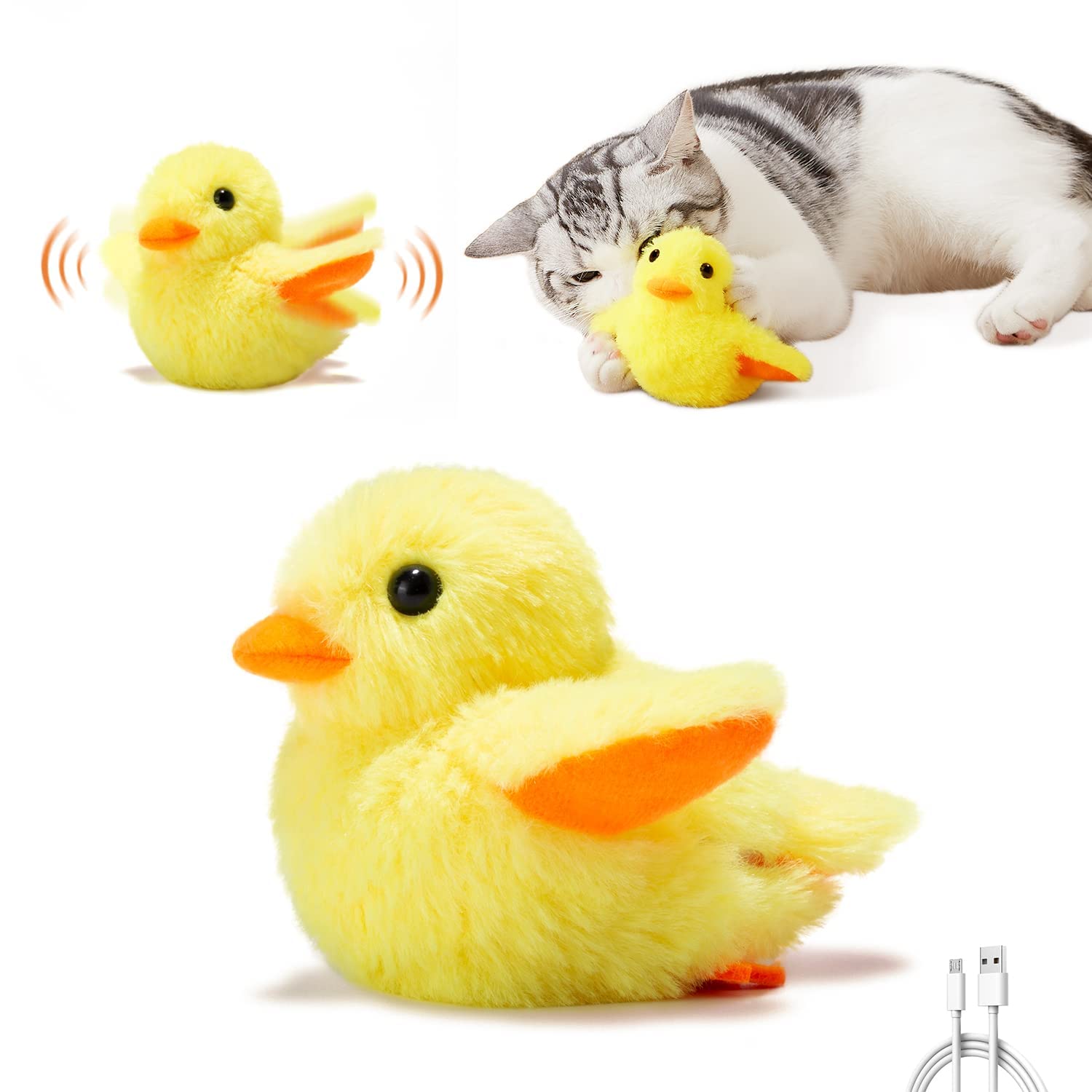 Cat Toy Potaroma Recarregável Flapping Duck Com Silvervine