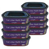 Sacos De Recarga Cat Litter, Pacote Com 8 Pacotes Compatíveis Com Genie Pails