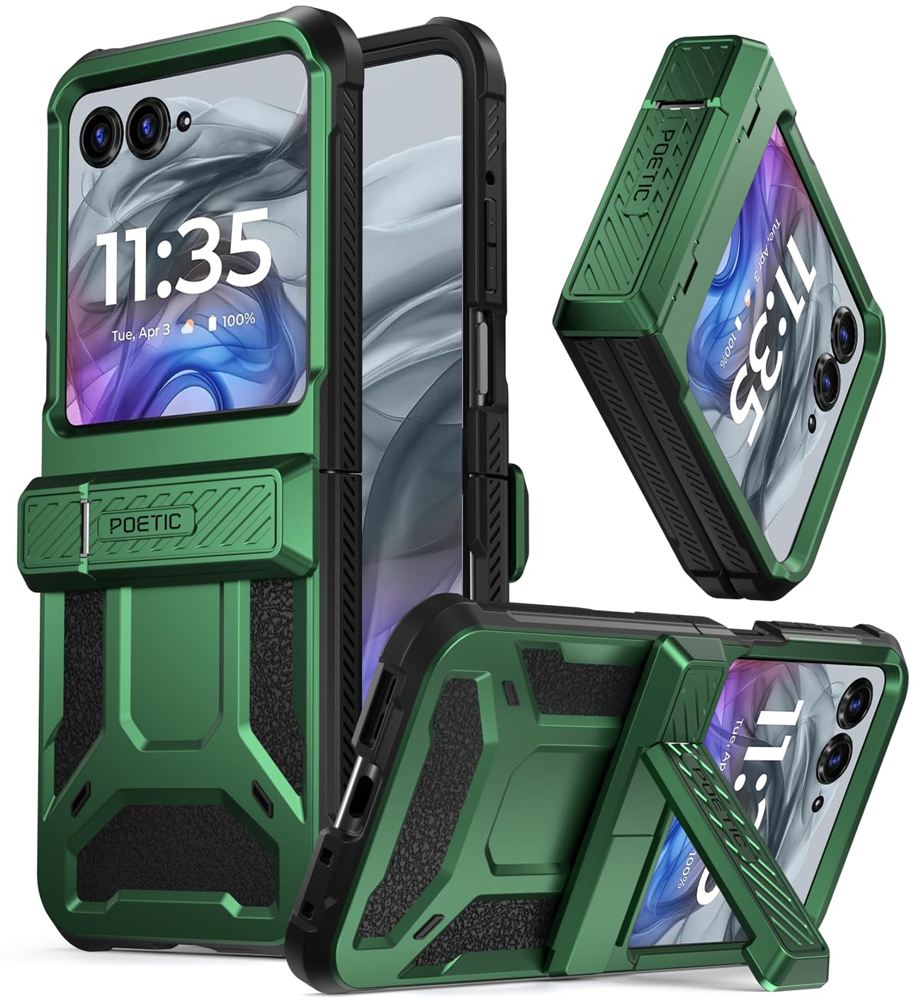 Capa Poetic Spartan Para Motorola Moto Razr 2024 Com Suporte