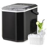 Máquina De Fazer Gelo De Bancada Costway Self-cleaning 26,5 Libras/24h Preta
