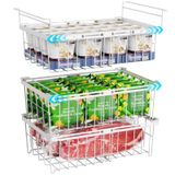 Caixas Organizadoras Chest Freezer Ispecle Large, Pacote Com 3 Unidades - Brancas