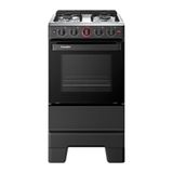 Fogão De Piso 4 Bocas Esmaltec Ideal Super F4iap | Mesa Em Aço Inox, Acendimento Automático, Preto, Bivolt