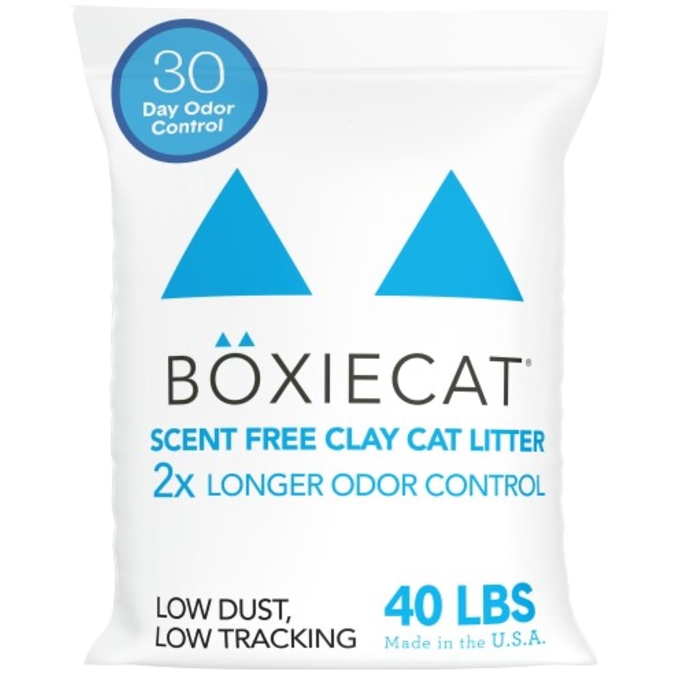 Cat Litter Boxie®, Sem Perfume, 30 Dias, Controle Natural De Odor 18,14 Kg