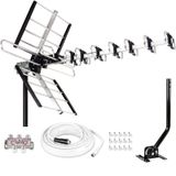 Antena Hdtv Externa De Cinco Estrelas Com Até 200 Milhas De Alcance