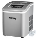Máquina De Fazer Gelo De Bancada Costway 26 Lbs/24h Self-cleaning Silver