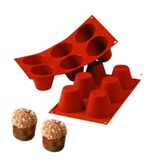 Forma 6 Moldes Para Muffin Doce Cupcake Silicone Silikomart