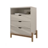 Comoda Antares 3 Gavetas Off White Casa D