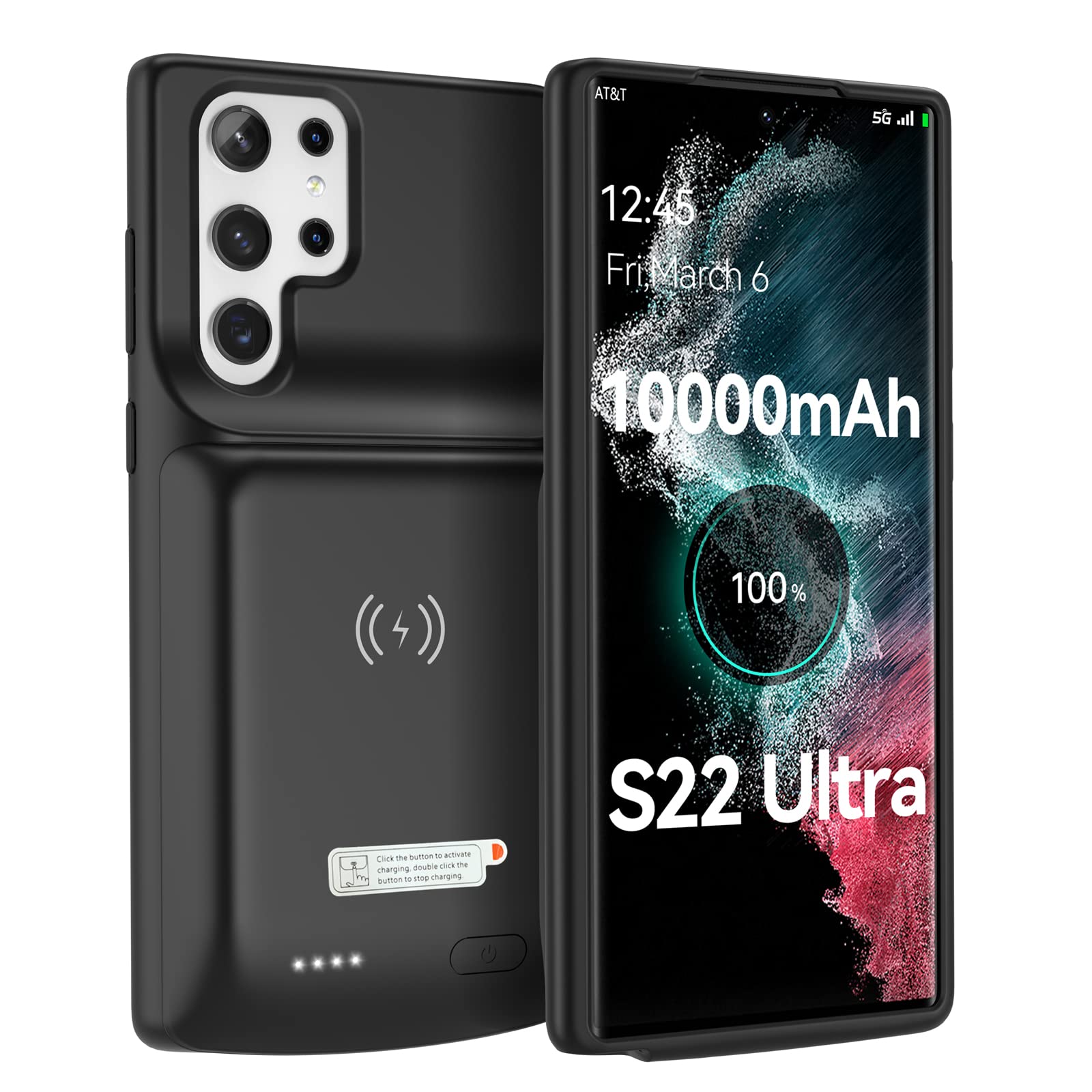 Capa De Bateria Newdery Galaxy S22 Ultra 10000mah Preta - Carrefour