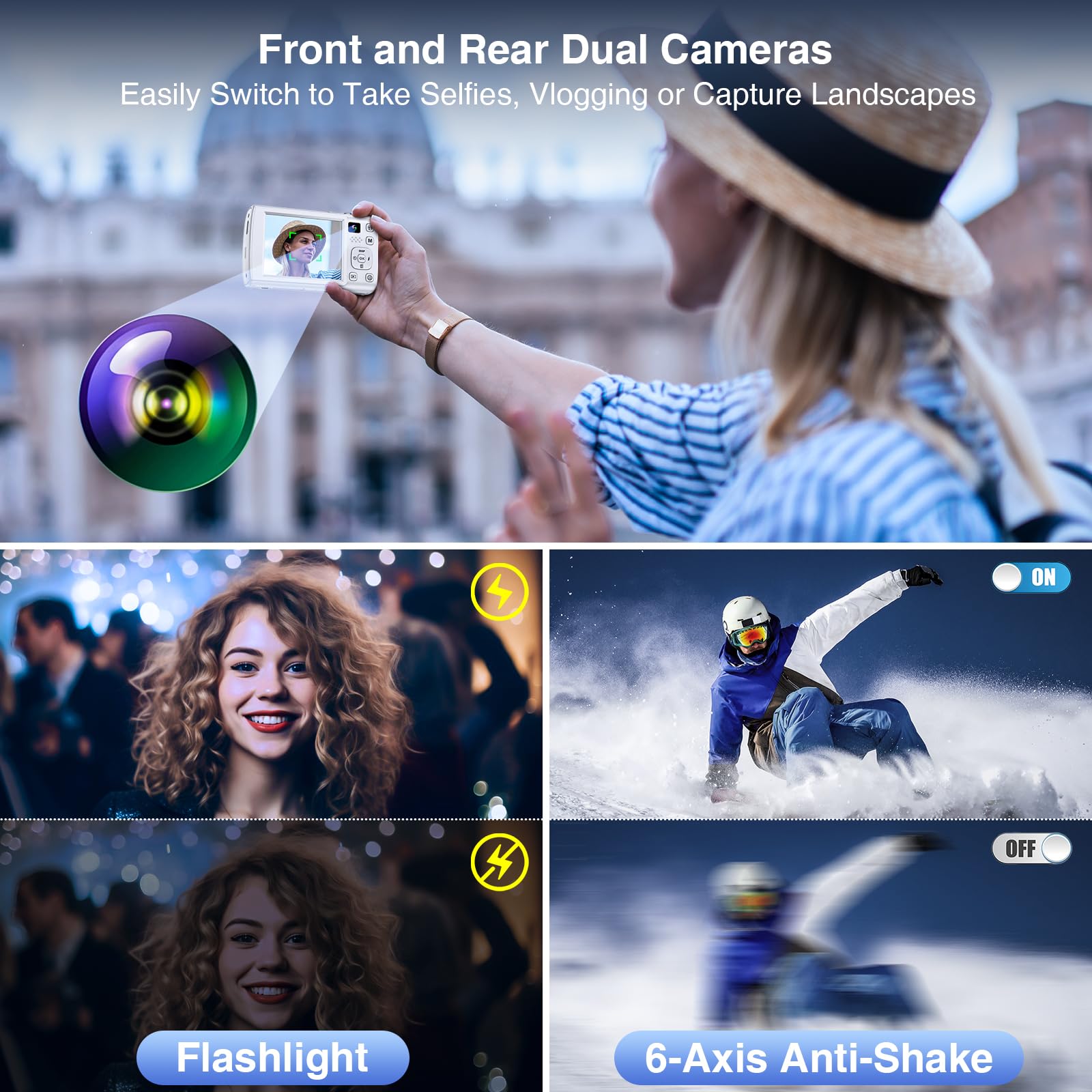 Câmera Digital Loum 5k 64mp Com Zoom Óptico De 5x, 2024 Branca - Carrefour