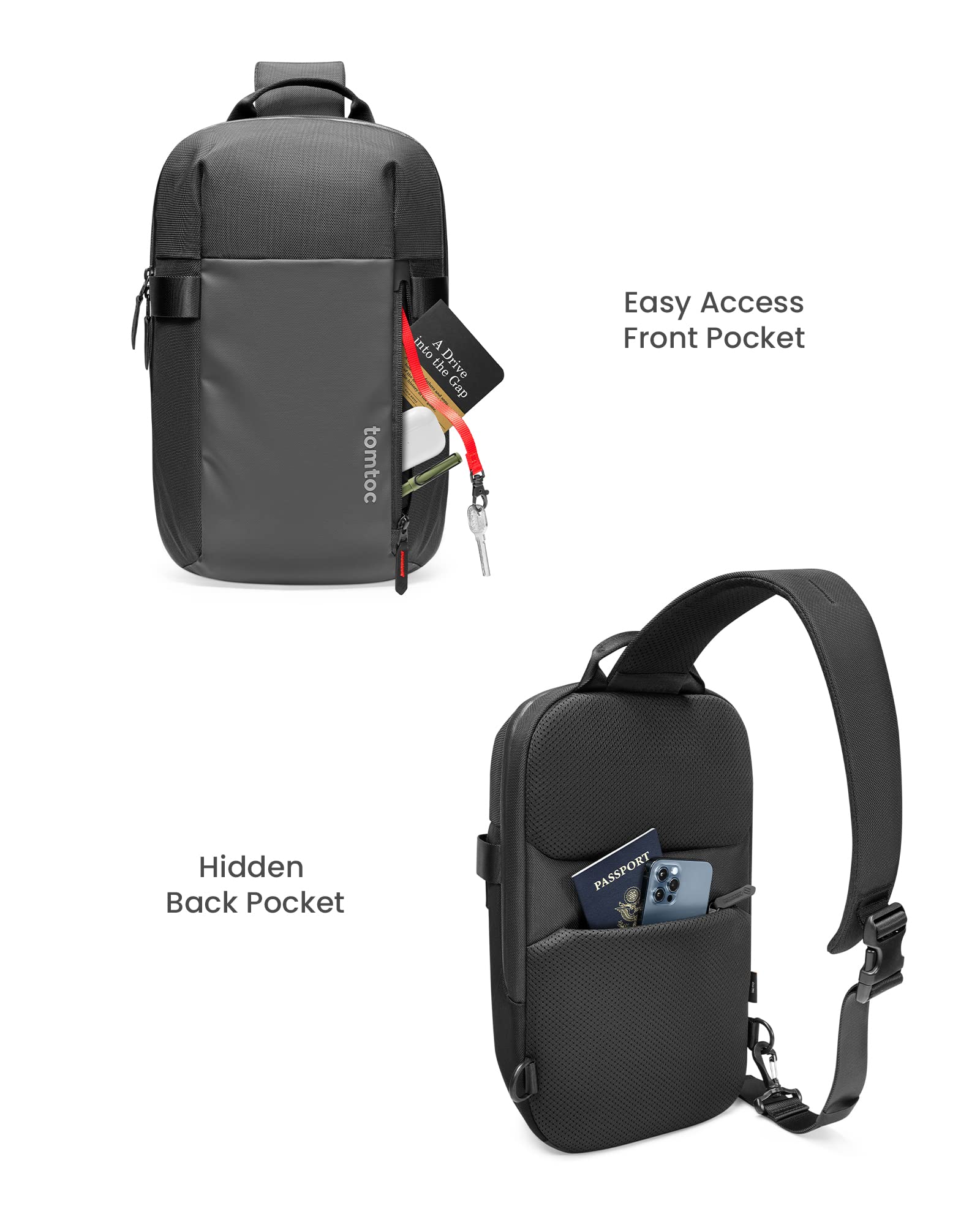 Mochila Tiracolo Sling Bag Tomtoc Navigator-t24 Para 2024 Novos 14