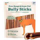 Dog Treats Bully Sticks Woof, 100% Carne Bovina De Longa Duração, Pacote Com 25 Unidades