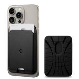 Porta-cartões De Carteira Magnética Spigen Magfit Para Iphone Com Magsafe Pu Black