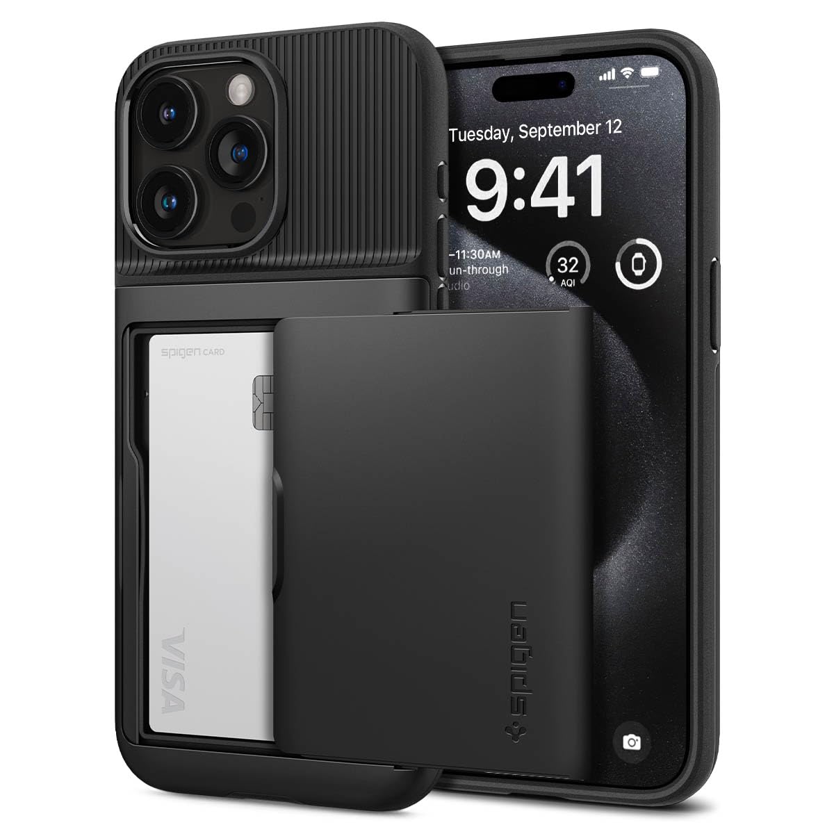 Capa Spigen Slim Armor Cs Para Iphone 15 Pro Max (2023) Preta