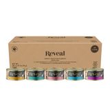Comida Úmida Para Gatos Reveal Natural, 30 Latas De 73 Ml, Peixe E Frango Sem Grãos