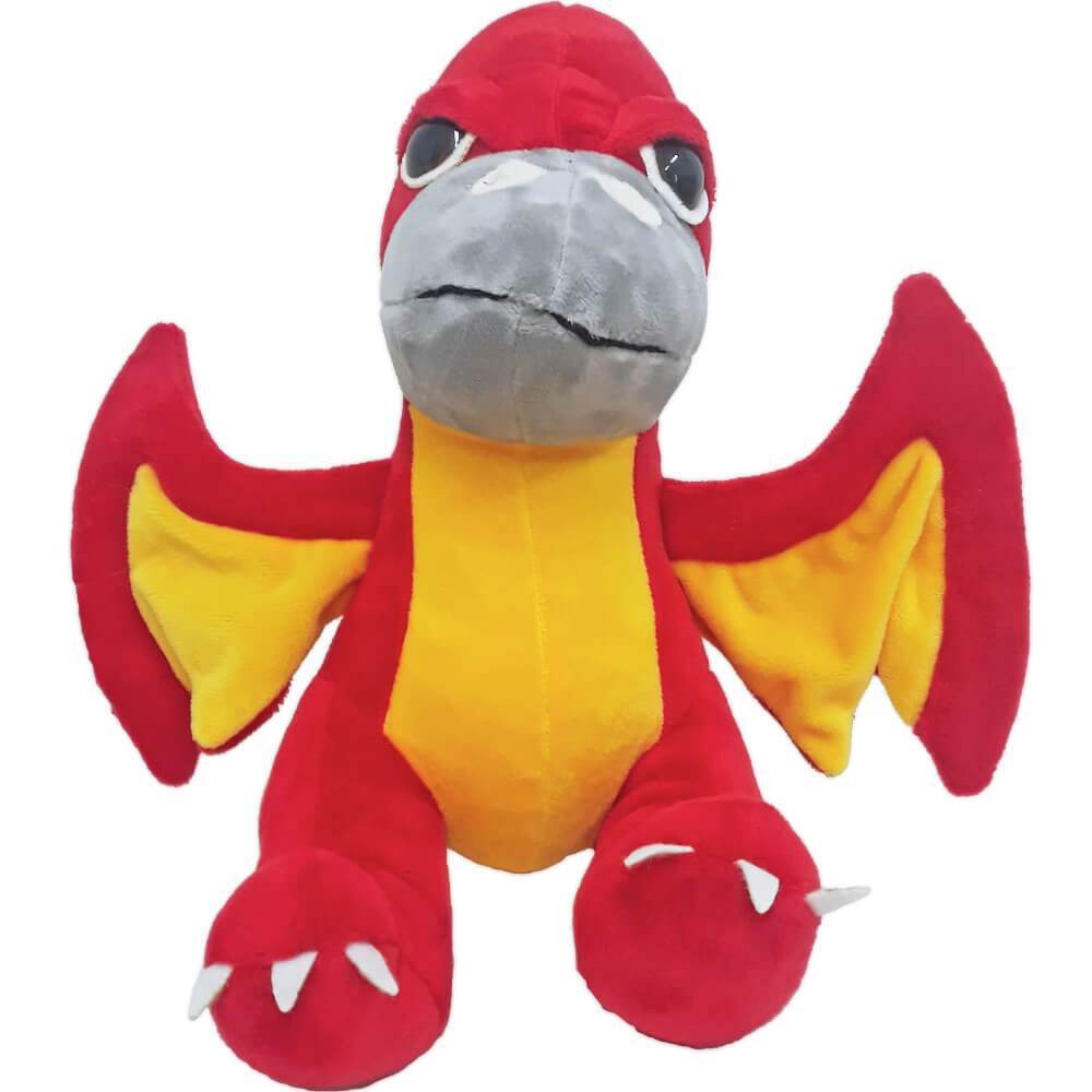 Pelucia Pterodactilo Vermelho 30cm Santa Klaus