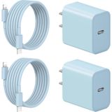 Carregador Romitaz Carregador De Parede Usb C De 20 W Para Iphone Com 2 Cabos