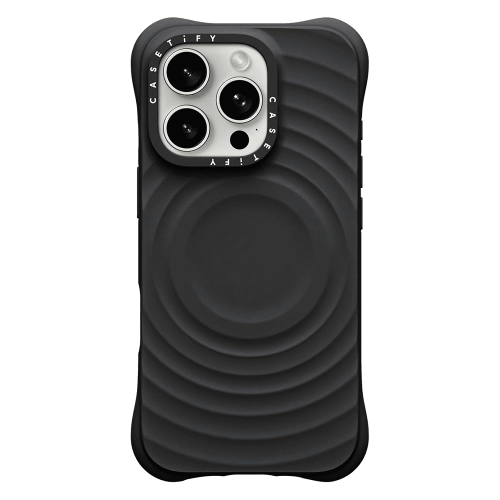 Capa De Telefone Casetify Ripple Silicone Iphone 16 Pro Preta