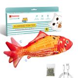 Brinquedo Para Gatos Potaroma Floppy Fish Interactive Kitten Kicker Red
