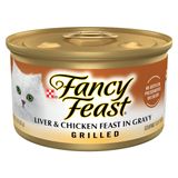 Comida Úmida Para Gatos Fancy Feast Fígado E Frango Grelhados 85g X24