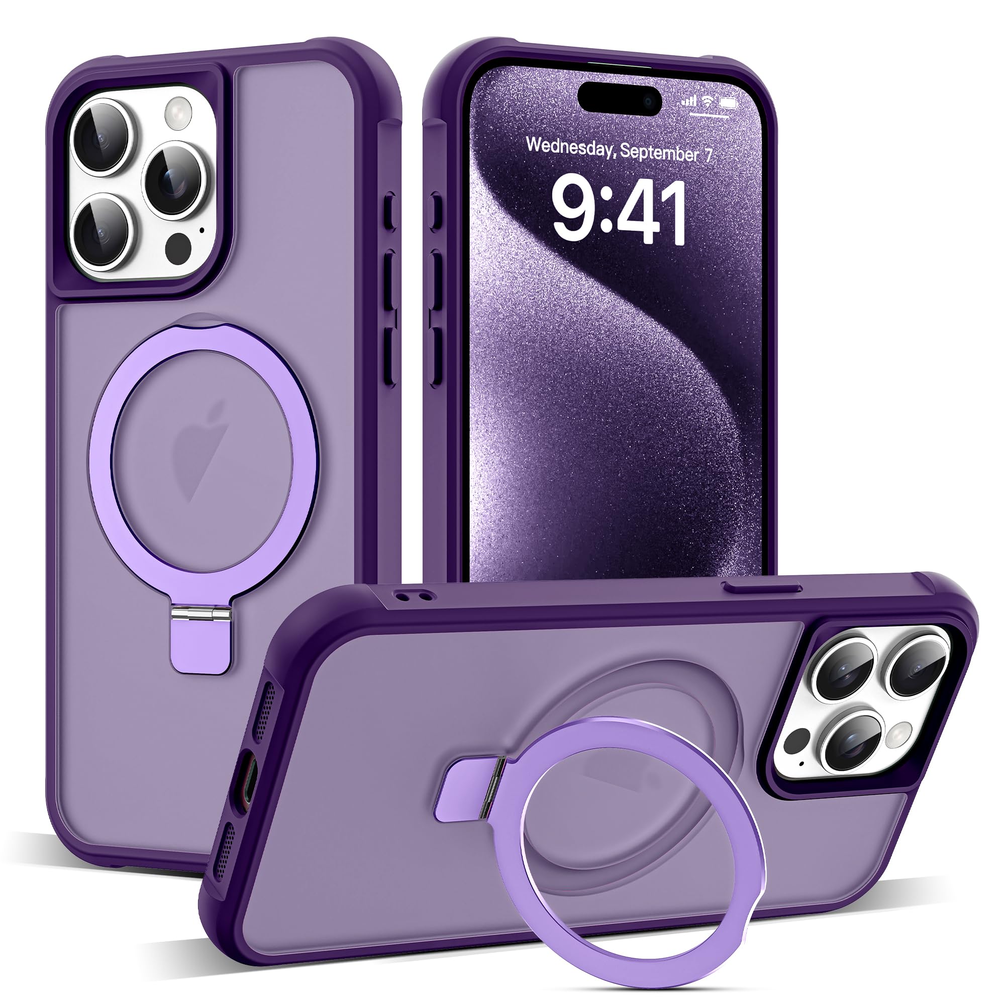 Capa De Telefone Skylmw Compatível Com Iphone 15 Pro Roxa