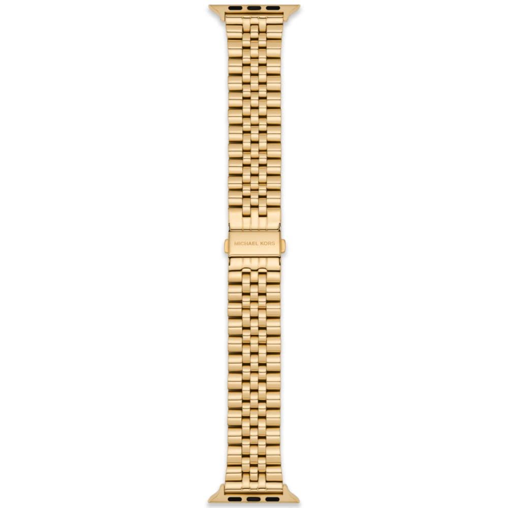 Pulseira De Relógio Michael Kors Em Aço Inoxidável Dourado Para Apple Watch