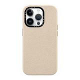 Capa Case Tify Pebbled Leather Para Iphone 15 Pro Oat Milk