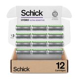 Recargas De Barbear Schick Hydro Ultra Sensitive 12 Quilates Para Homens