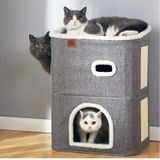 Cat House Catboat De 2 Andares Para Gatos Domésticos Com Raspadinha