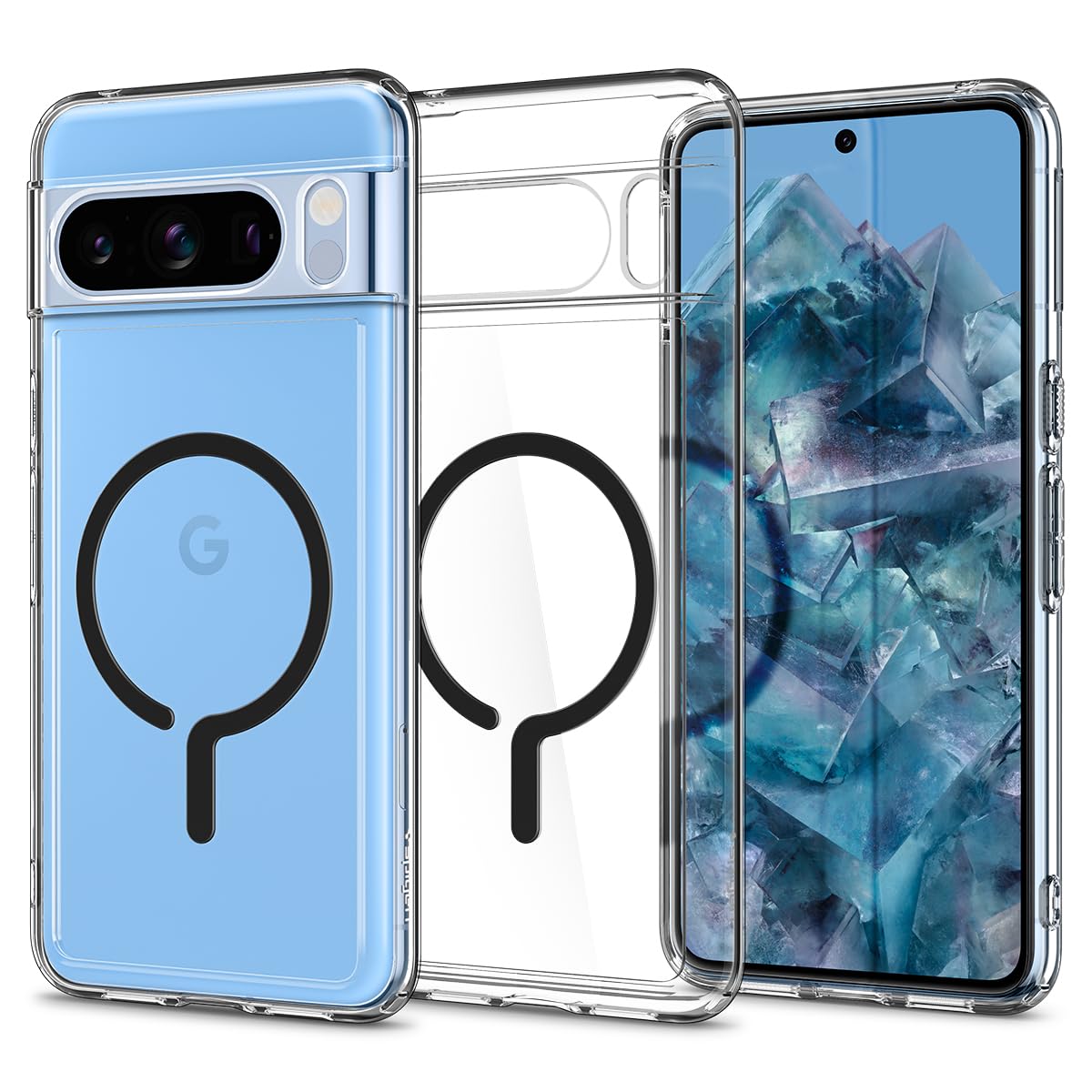 Capa Spigen Ultra Hybrid Onetap Metal Ring Pixel 8 Pro Preta