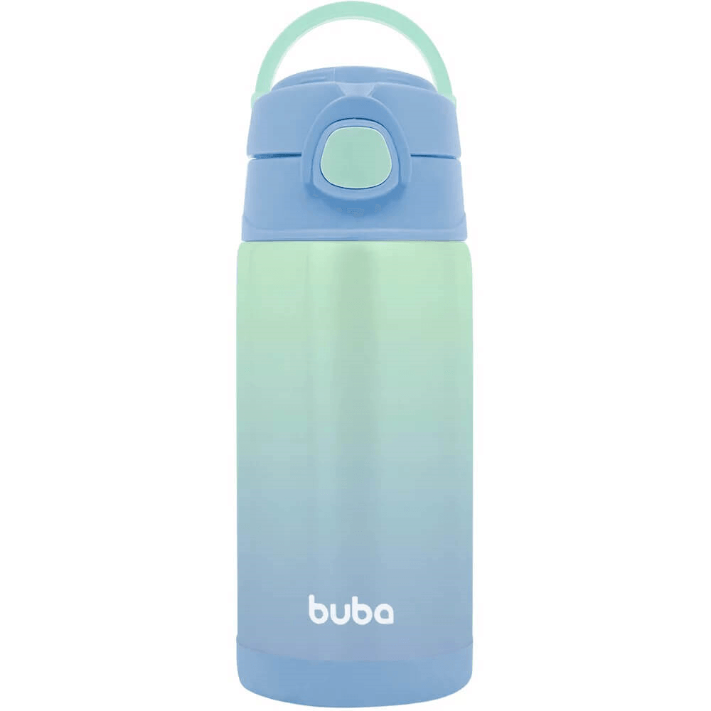 Copo Termico Com Canudo Azul Degrade 400ml Buba