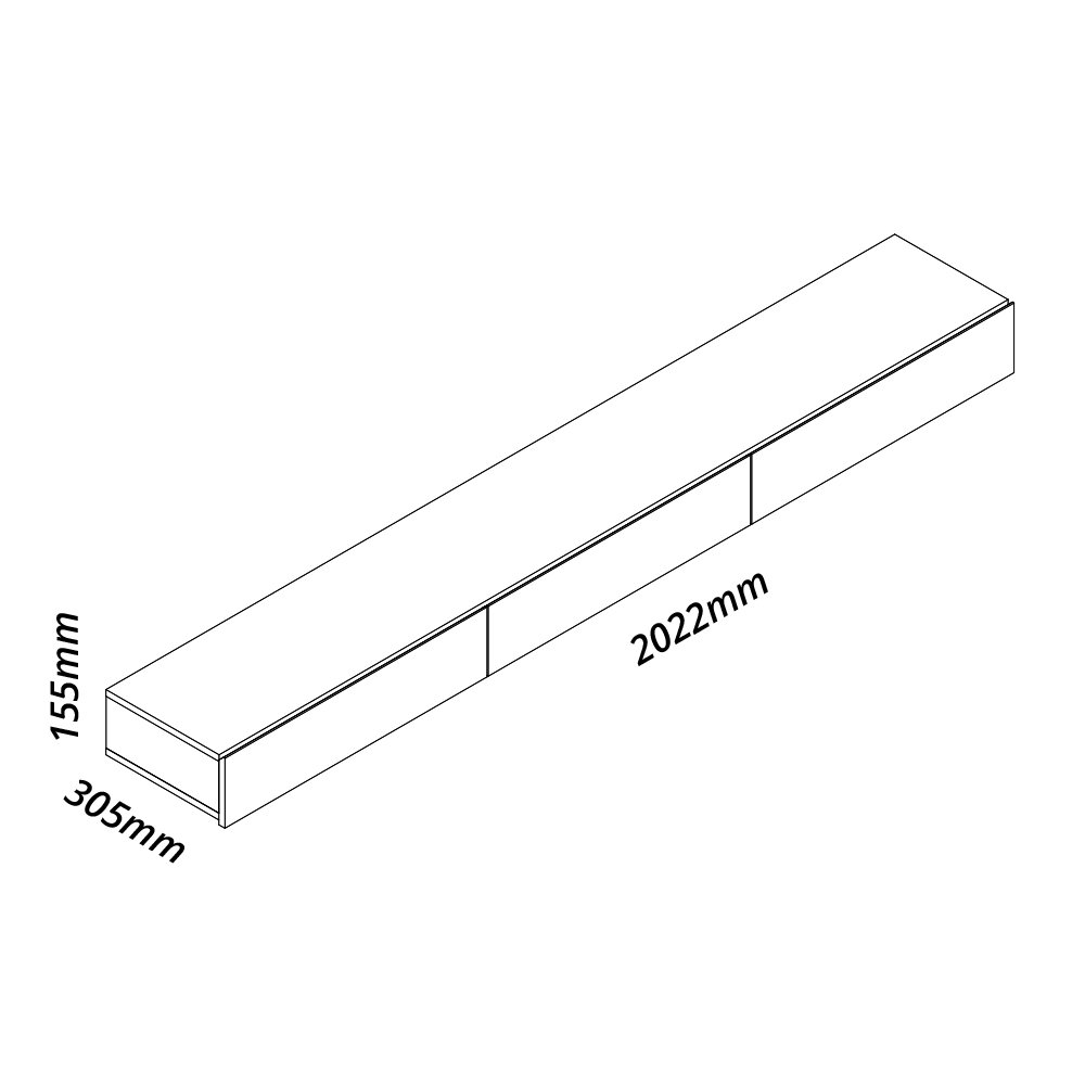 Nicho 3 Gavetas 202cm Nobre Gelius Móveis Naturale - Carrefour