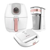 Kit Cadence Dream Rosé Gold Fritadeira Cafeteira Sanduicheira 220v