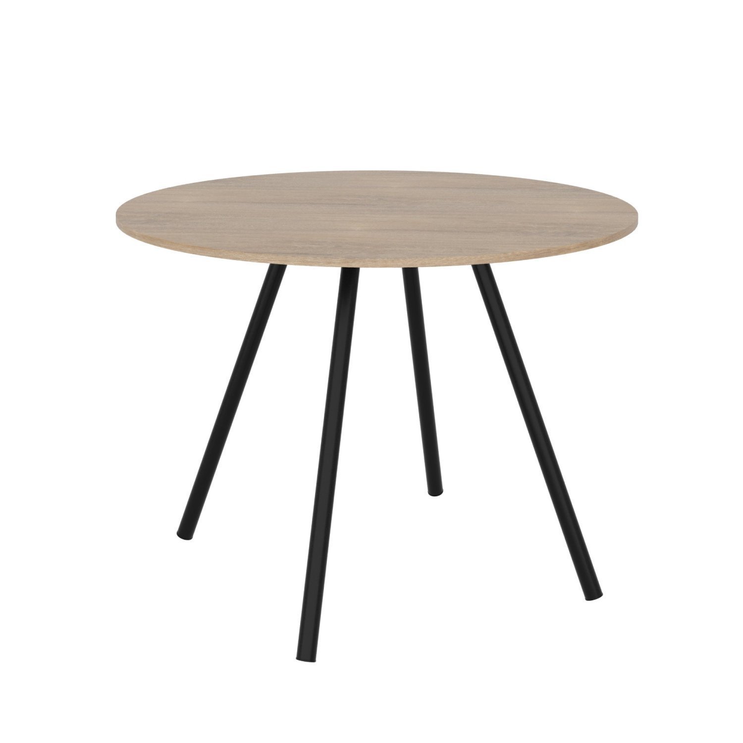 Mesa Redonda 90cm Pé Palito Débora Preto Fosco/elmo