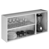 Cozinha Itatiaia Luce 7 Portas Com Balcão 2 Gavetas Preto E Armários Aéreos Branco / Preto