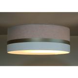 Luminária De Teto Plafon Faixa Dupla De Sobrepor Tom Luz Iluminação Cinza/bronze/branco