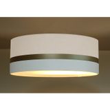 Luminária De Teto Plafon Faixa Dupla De Sobrepor Tom Luz Iluminação Branco/bronze/branco