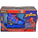 Patins Homem Aranha 2 Em 1 Inline E Triline 32-35 Com Kit De Protecao Bbr