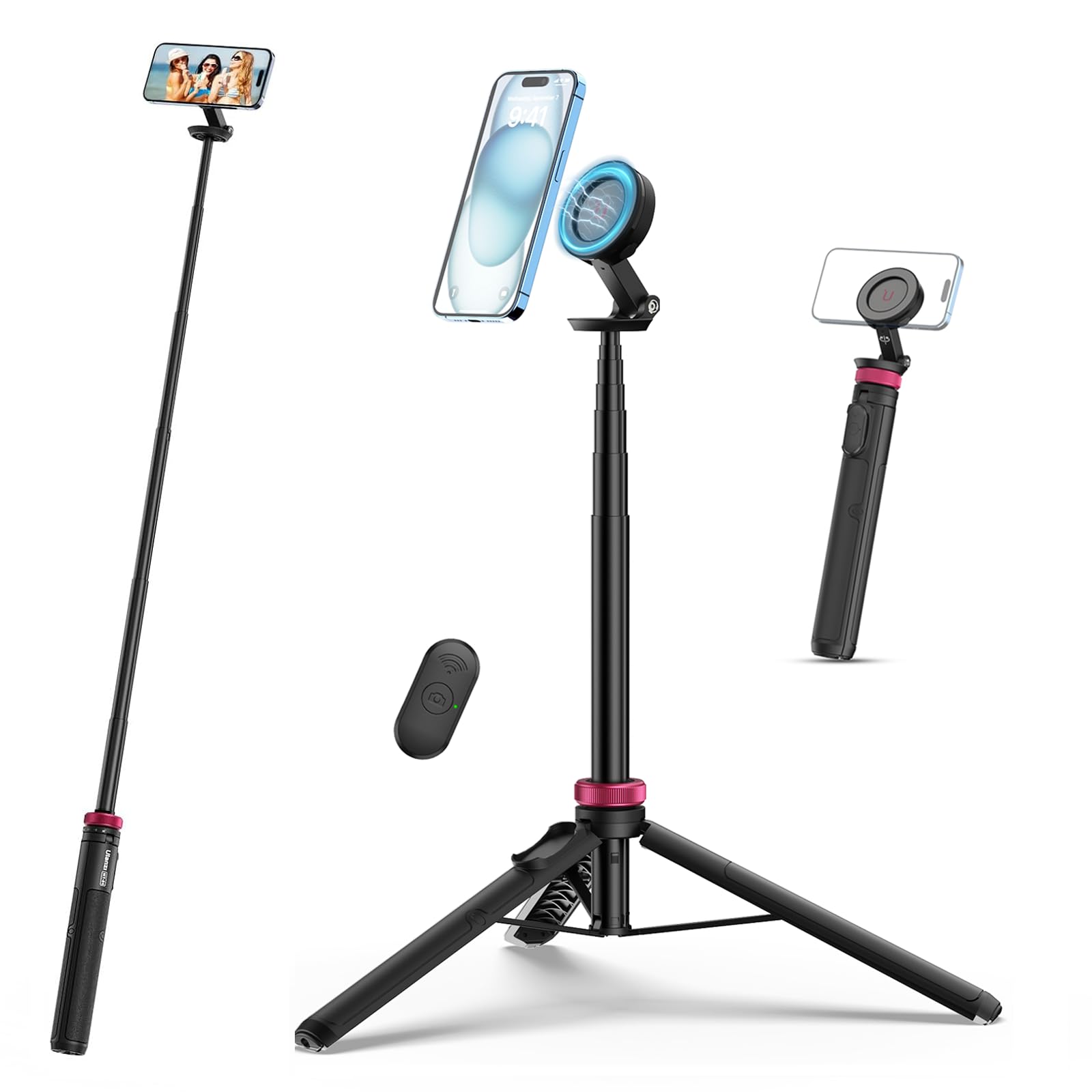 Telefone Com Tripé Ulanzi Mt-84 Com Controle Remoto Para Iphone 15/14/13/12