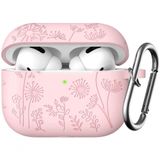 Lerobo Capa De Silicone Com Flores Para Airpods Pro (1-2 Geração) Usb-c, Proteção Completa E Visível (rosa)