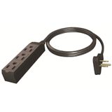Cabo De Extensão Stanley Cordmax Office 3-outlet 2,7 M Preto