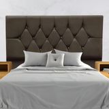 Cabeceira Para Cama Box Estofada King 195 Cm Suede Melissa Cor:marrom
