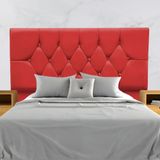 Cabeceira Para Cama Box Estofada King 195 Cm Suede Melissa Cor:vermelho