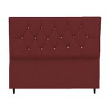 Cabeceira Cama Box Estofada Solteiro 90 Cm Suede Bruna Cor:bordô